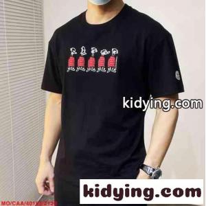 可愛い おしゃれ コットン クルーネック モンクレール コピーブランド Tシャツ コピー 半袖Tシャツkid265vC0Hv