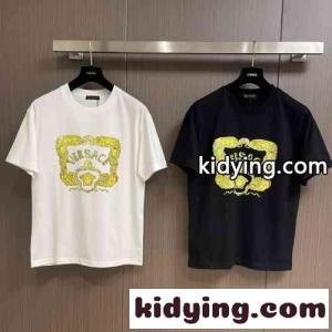 おしゃれ プリント クルーネック 半袖 ヴェルサーチ コピーェ Tシャツ コピー 合わせやすいkid260Tf81r