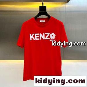 ベーシック おしゃれ ロゴプリント ケンゾー Tシャツ コピー クルーネック レッドkid26TLLzai