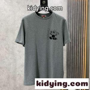 遊び心いっぱい BOKE BOY プリント クルーネック ケンゾー Tシャツ コピー グレーkid26bWbuSb