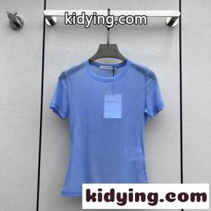 春夏 シンプル メッシュ クルーネック アレキサンダーワング Tシャツ コピー ブルーkid26C4vWjC
