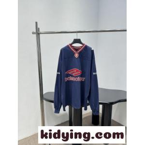 Vネック オーバーサイズ ロングTシャツ バレンシアガ コピーブランド Tシャツ コピー ブルーkid26ee0HHz