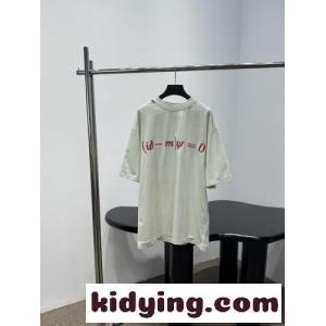 バレンシアガ コピー Tシャツ コピー ユニセックス 刺繍入り オーバーサイズ 半袖Tシャツkid26nyCmiq