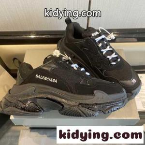 人気 軽量 Triple S Clear Sole バレンシアガ コピー スニーカー スーパーコピー ブラックkid268zKTza