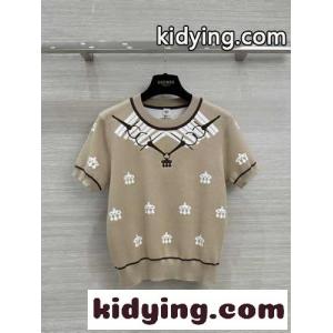 上質で快適な着心地♪ショートスリーブニット エルメス スーパーコピー ニット コピー ベージュkid26KvauOr