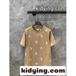 EKD コットンTシャツ バーバリー コピー Tシャツ コピー 半袖 トップス カーキkid2659b4Hv