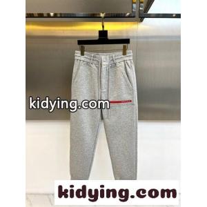 プラダ コピー パンツ 偽物 ロゴ入り カジュアル コットン ジョガーパンツ グレーkid26Cqe0Pf