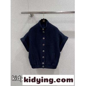 春に活躍～ツイード 半袖ジャケット シャネル コピーブランド ジャケット コピー ネイビーkid26WHHXTn
