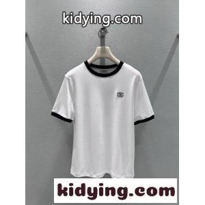カジュアル コットン 半袖Tシャツ シャネル コピー Tシャツ コピー ホワイトkid26yKLDiC