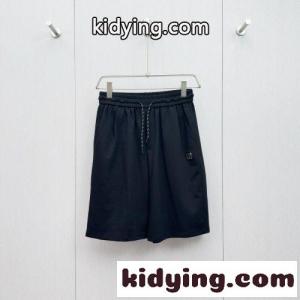 エルメネジルド・ゼニア パンツ 偽物 定番 カジュアル ショートパンツ コットン ブラックkid26ruSLTn