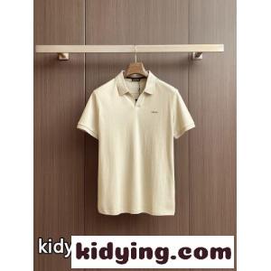 カジュアル エルメネジルド・ゼニア Tシャツ 偽物 コットン スキッパー ポロシャツ ベージュkid26r89z4z