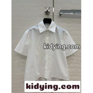 ショートスリーブ トラペーズシャツ ロエベ コピー シャツ コピー レディース ホワイトkid26K1fiKb