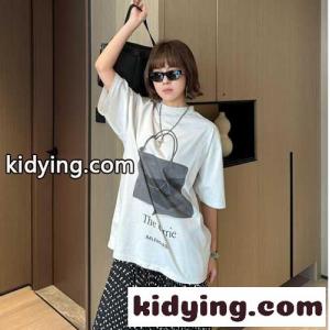 カジュアル プリント オーバーサイズTシャツ バレンシアガ コピー Tシャツ コピー ユニセックスkid26C0zCue