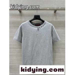 ベーシック クルーネック 半袖Tシャツ グッチ スーパーコピー Tシャツ コピー コットン グレーkid26rGTjmm