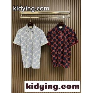 グッチ ブランド コピー Tシャツ 偽物 メンズ カジュアル GG ポロシャツ 半袖トップスkid260jC89r
