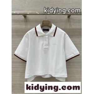 カジュアル ロゴ刺繍 ポロシャツ グッチ コピー Tシャツ コピー コットンピケ ホワイトkid2651buam