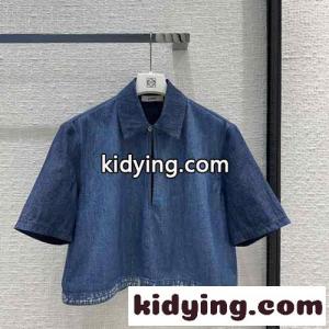 おしゃれ カジュアル デニム ヴァルーズ ロエベ コピー シャツ コピー クロップド丈kid26zGbWDm