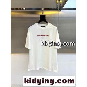 カジュアル シンプル コットン 半袖Tシャツ ルイ・ヴィトン Tシャツ コピー ホワイトkid26TXzOni