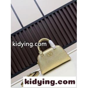 ヴァレンティノ ブランド コピー バッグ コピー Vロゴ グレインレザー 2WAY ハンドバッグ ゴールドkid268HPPPn