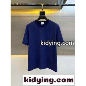 カジュアル ロゴ刺繍 クルーネック バーバリー コピー 半袖Tシャツ コピー ブルーkid26Oje09n