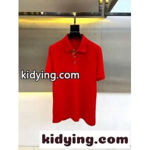 洗練された コットンピケ ポロシャツ バーバリー ブランド コピー 半袖Tシャツ コピー レッドkid26TXTzey
