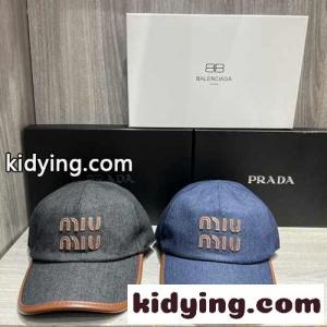 ロゴ入り デニム ベースボールキャップ ミュウミュウ コピー 帽子 コピー キャップkid26PDKHXD