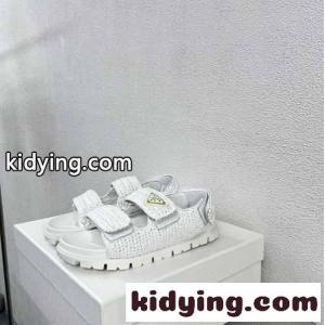 人気 軽量 春夏 レディース クロシェサンダル プラダ コピーブランド サンダル コピー ホワイトkid26Tz0X5D