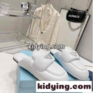 ソフト パデッドナッパレザー サボ プラダ ブランド コピー サンダル コピー ホワイトkid26nGvWTb