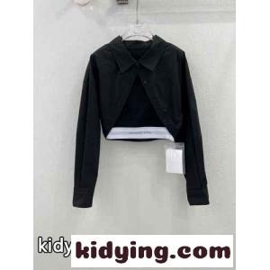 コットン レイヤード クロップボレロ アレキサンダーワング シャツ コピー ブラックkid261PfmCq
