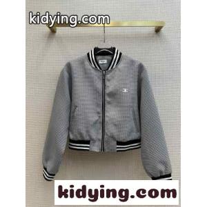 ヴィンテージ 千鳥格子 ロゴ入り ブルゾン セリーヌ ブランド コピー ジャケット コピーkid2691jq0z