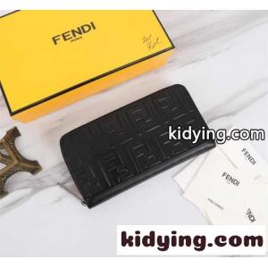 エンボス FFロゴ レザー 長財布 フェンディ コピー 財布 コピー ウォレット ブラックkid26HLruuu