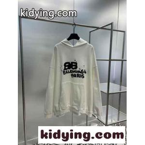 カジュアル バレンシアガ コピー HAND DRAWN BB ICON HOODIE ラージフィット コピー ホワイトkid26n8fSXn