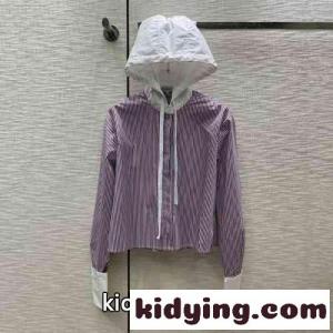 ストライプ クロップド フーデッドシャツ ロエベ コピー シャツ コピー コットンkid26CaSram