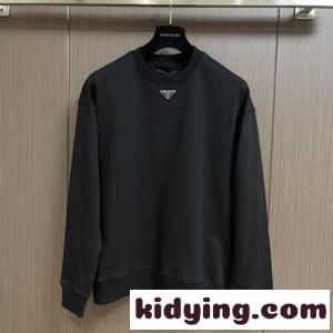 カジュアル 定番 ロゴ付き クルーネック プラダ コピー Tシャツ コピー スウェットシャツkid26fKz4Di
