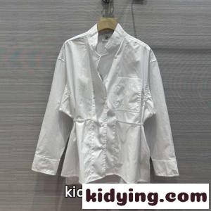 上品 おしゃれ 無地 ストラップ付き エルメス コピー シャツ コピー レディース ホワイトkid26LnG5by