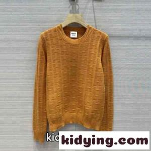 シンプル クルーネック カシミヤ ニット エルメス ブランド コピー セーター コピー ブラウンkid26Cymq0r