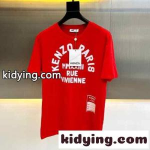 KENZO RUE VIVIENNE プリント クルーネック ケンゾー Tシャツ コピー レッドkid26r4PHbu