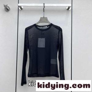 セクシー メッシュ クルーネック アレキサンダーワング Tシャツ コピー ブラックkid26OzeyCq