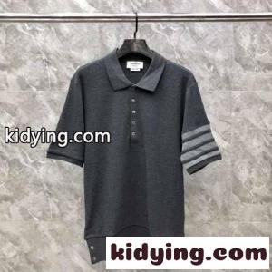カジュアル おしゃれ 4BAR ショートスリーブ ポロ トムブラウン コピーブランド Tシャツ コピー メンズ ダークグレーkid268HrWXv