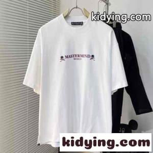 マスターマインド・ジャパン Tシャツ コピー おしゃれ ロゴ クルーネック ホワイトkid26bCK5fe