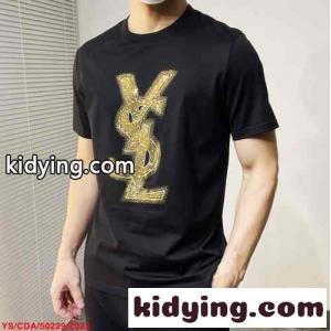 カジュアル 合わせやすい イヴ・サンローラン コピー Tシャツ コピー クルーネック 半袖kid26HjGnmy