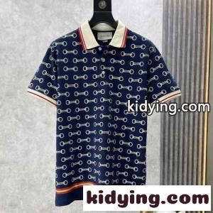 ホースビット プリント コットン ポロシャツ グッチ コピー Tシャツ コピー メンズ トップスkid26WX1Xju