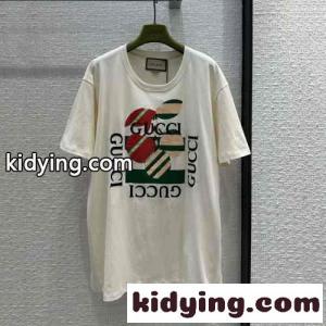 カジュアル オーバーサイズ スパンコール コットンTシャツ グッチ コピー Tシャツ コピー 半袖kid26umWHLj