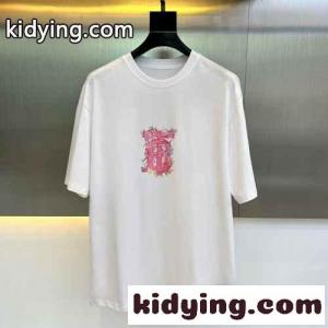 カジュアル ゆったり クルーネック ロゴ 半袖 バーバリー ブランド コピー Tシャツ コピー ホワイトkid26Tj4vOj