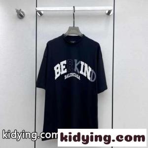 ユニセックス カジュアル おしゃれ バレンシアガ コピー Tシャツ コピー 半袖 トップスkid26WfSLTn