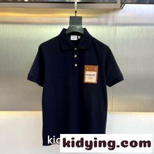 人気 おしゃれ 合わせやすい 半袖 ポロシャツ バーバリー ブランド コピー Tシャツ コピー ネイビーkid26DC0fKD