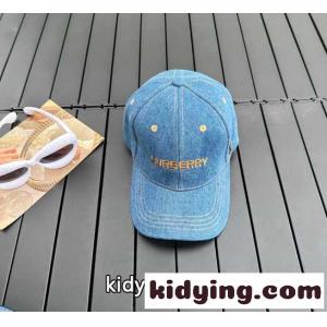 バーバリー コピー キャップ コピー エンブロイダリーロゴ デニム ベースボールキャップkid26XfCuWD