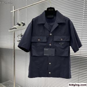 人気 おしゃれ 半袖 Re-Nylon シャツ プラダ コピー シャツ コピー メンズ ファッションkid26beS1nu