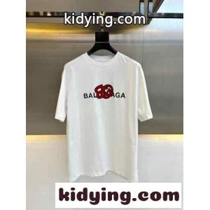 ベーシック カジュアル ロゴ クルーネック 半袖Tシャツ バレンシアガ コピー Tシャツ コピー メンズkid26fKzySv