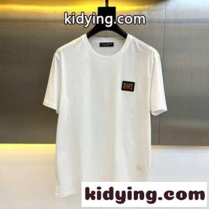 ベーシック メンズTシャツ コットン ロゴプレート ドルチェ&ガッバーナ コピーブランド Tシャツ コピー ホワイトkid26HbqS5n